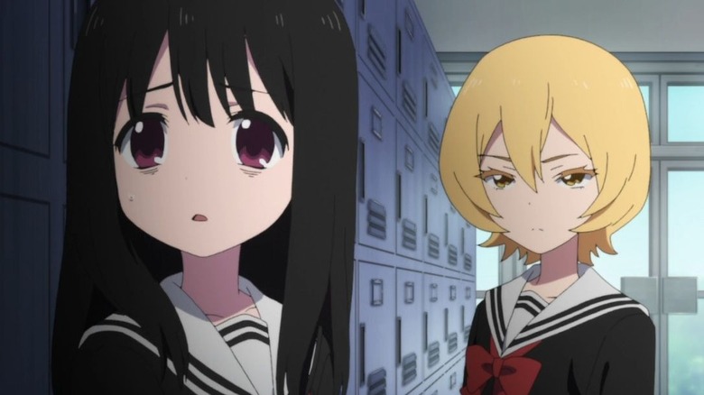 Aya and Tsuyuno in school