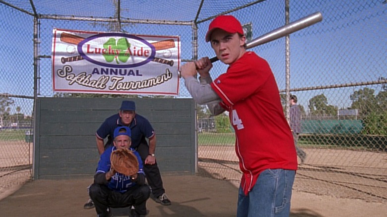 Malcolm hitting ball