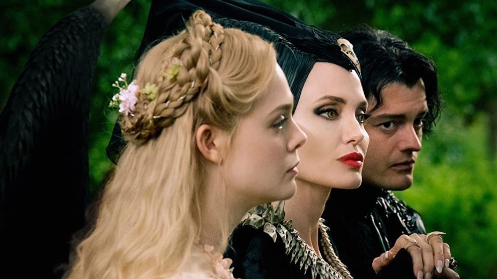Aurora, Maleficent and Diaval