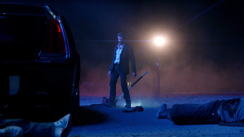 Logan surveys the carnage