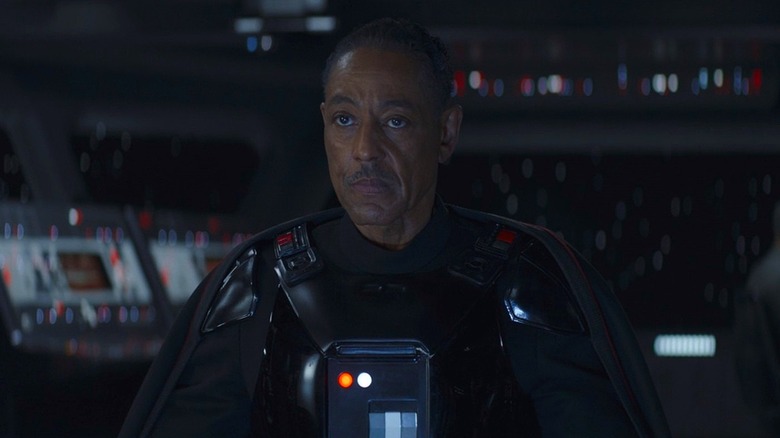 Moff Gideon wears Vader armor