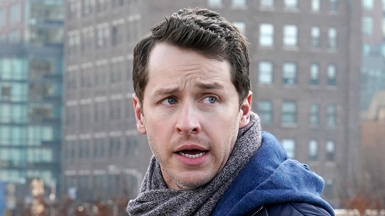 Ben turned around with a scarf