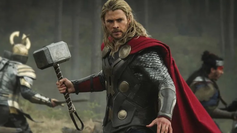 Thor holding Mjolnir