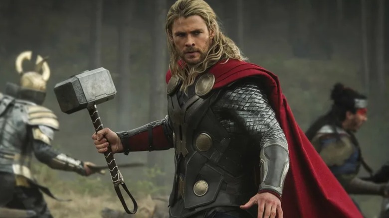 Thor holding Mjolnir