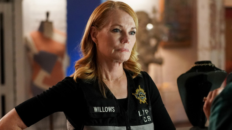 Catherine Willows from CSI: Vegas in CSI uniform
