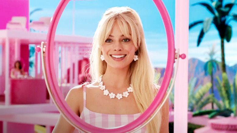 Barbie looking into mirror