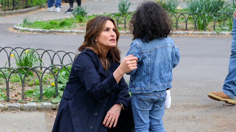 Mariska Hargitay with small child