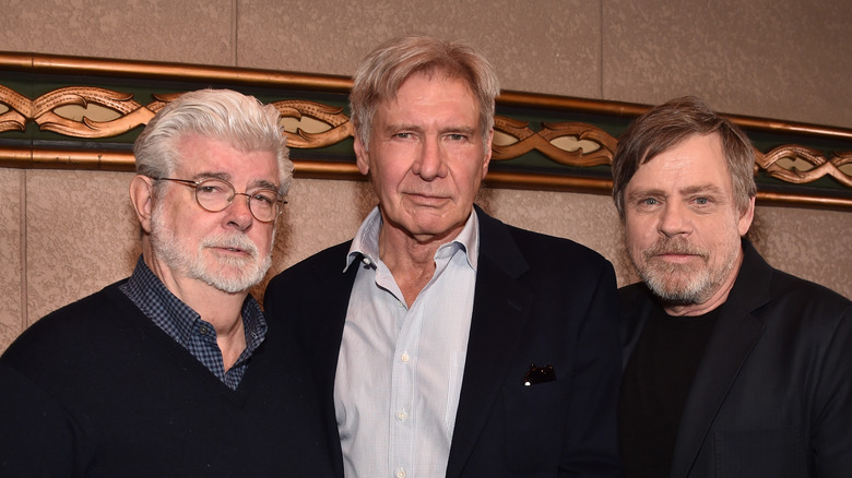 Mark Hamill wears black blazer
