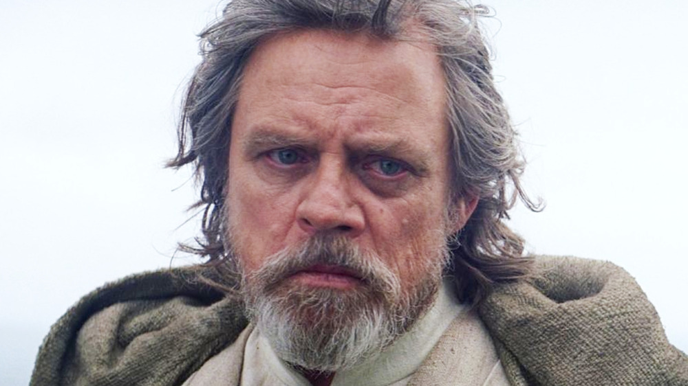 Luke Skywalker glowering