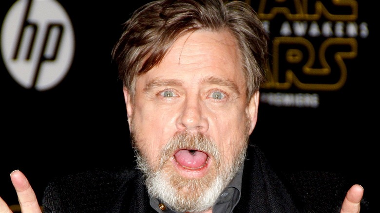 Mark Hamill sticking tongue out