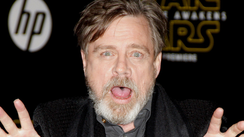Mark Hamill staring with mouth open