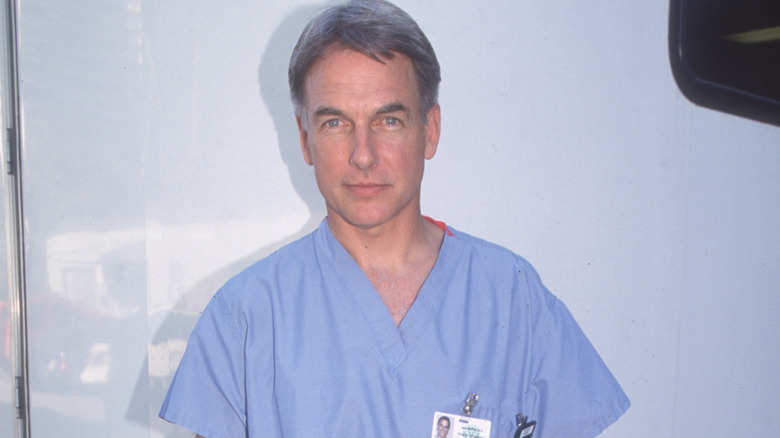 Mark Harmon in hospital scrubs