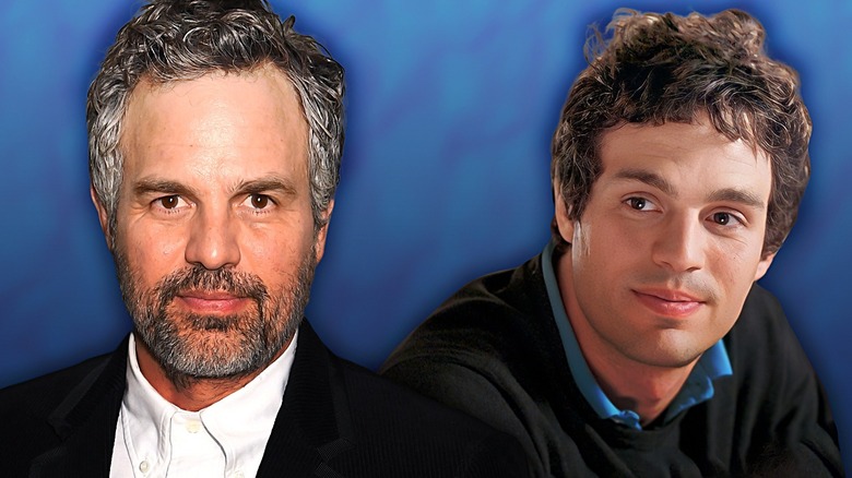 Mark Ruffalo blue background