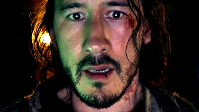 Markiplier looking scared in Iron Lung