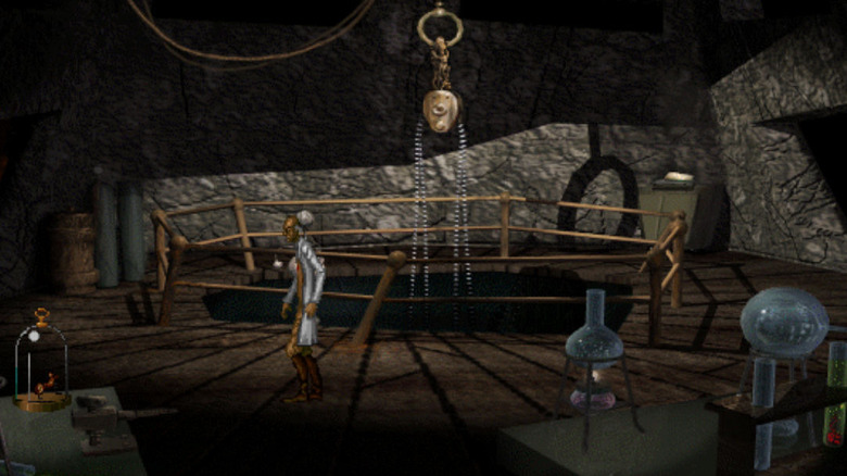 Scientists walking around lab in I Have No Mouth...