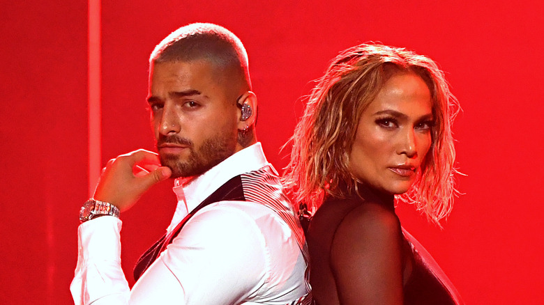 Maluma and J-Lo at  AMA
