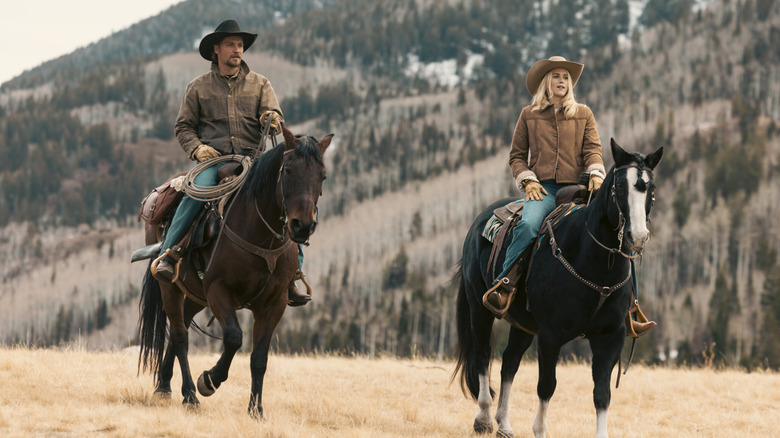 Dolly and Kayce ride the range in "Marshals" (2026)