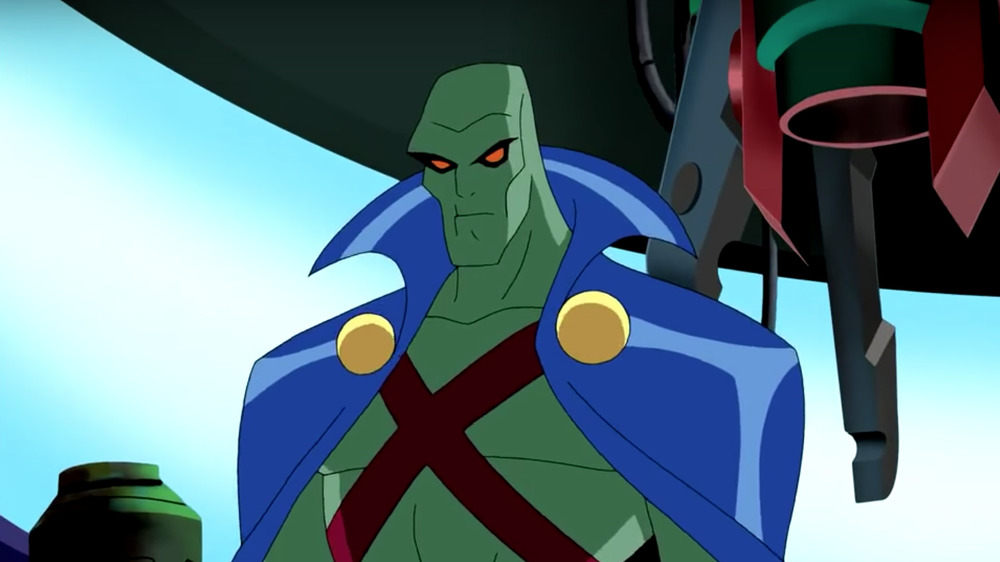 Animated Martian Manhunter in cape