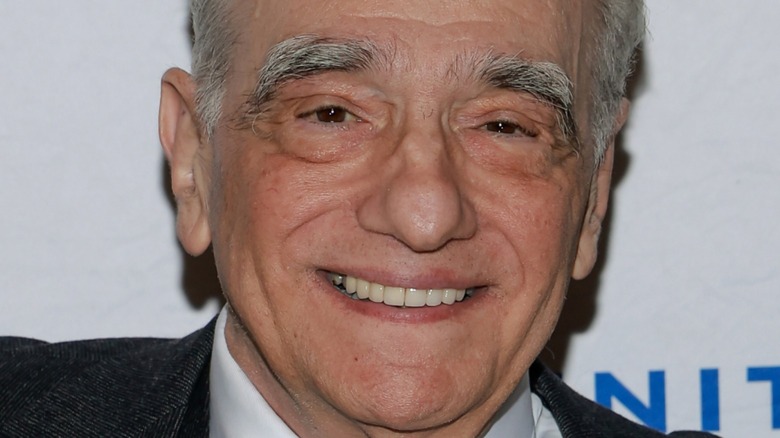 Martin Scorsese smiles in close-up