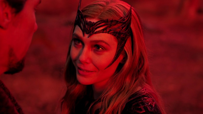 Scarlet Witch smiling ominously 