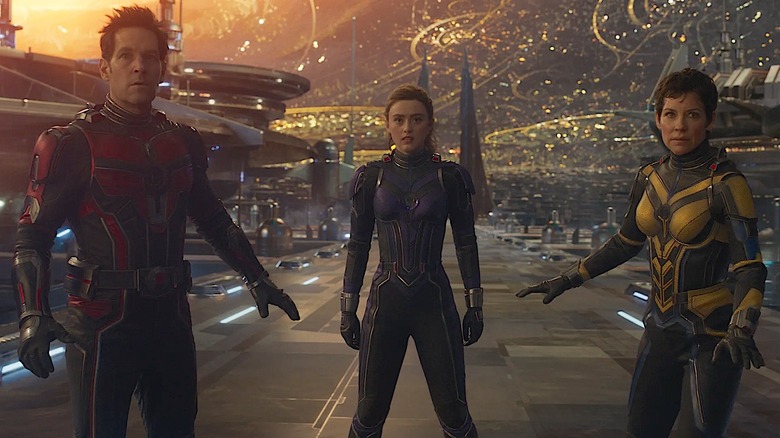 Ant-Man, Cassie, and the Wasp in Quantum Realm