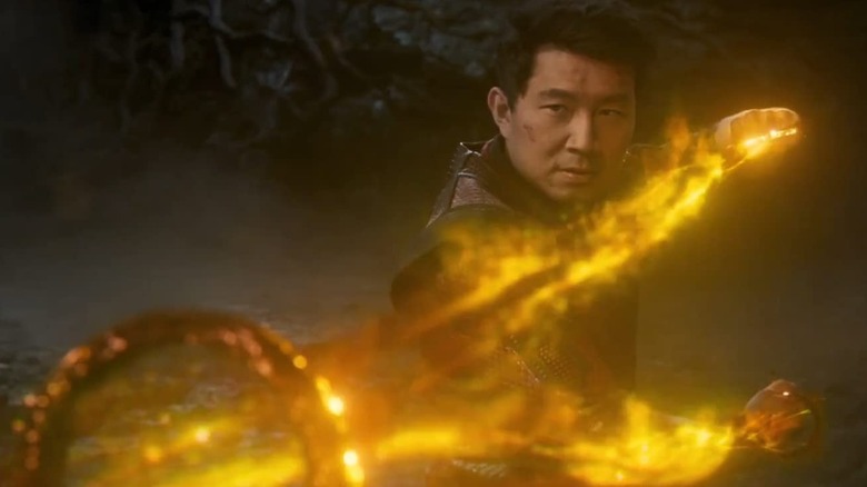 Shang-Chi wielding the Ten Rings in "Shang-Chi and the Legend of the Ten Rings" (2021)