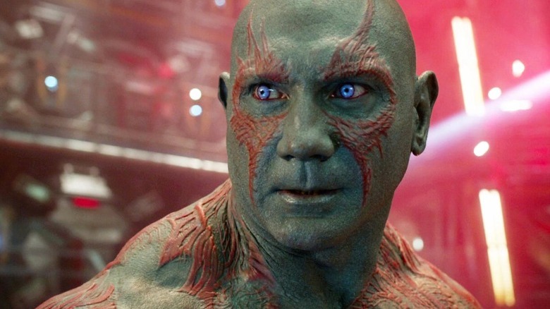 Drax staring straight ahead