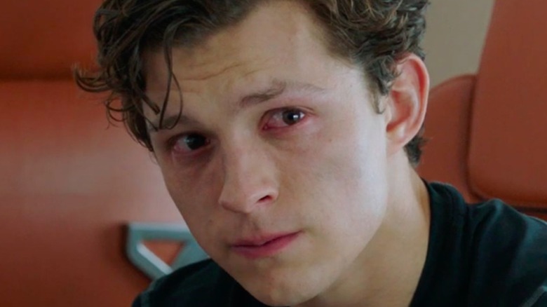 Peter Parker crying