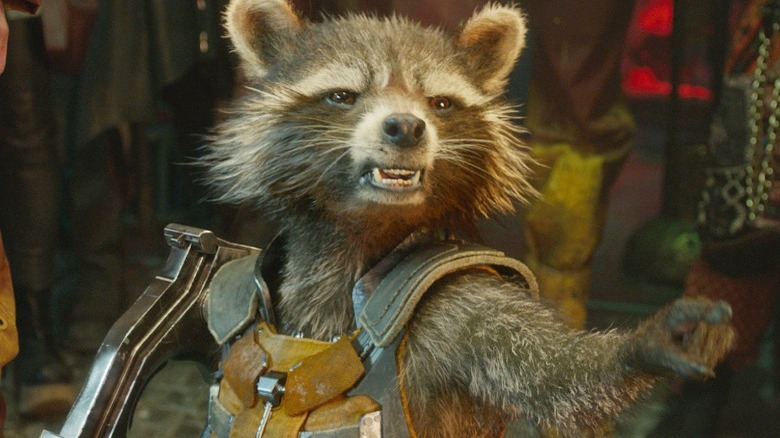 Rocket making an angry face