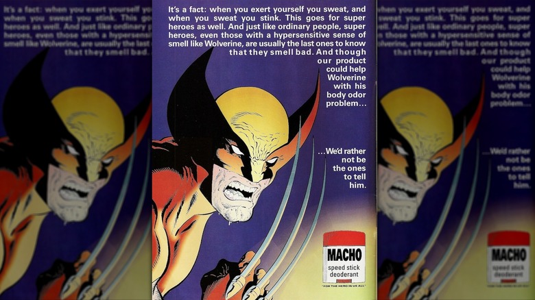 Wolverine advertising deodorant