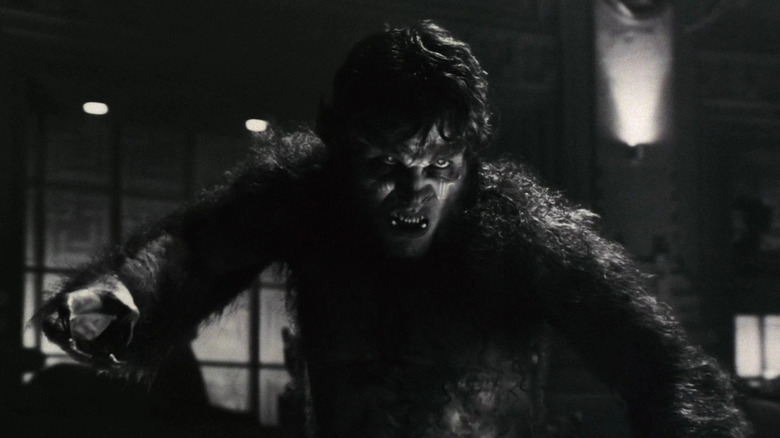 The Werewolf by Night before he pounces in "Werewolf by Night" (2022)