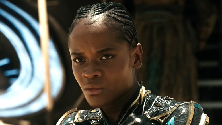 A close-up of Shuri in her 