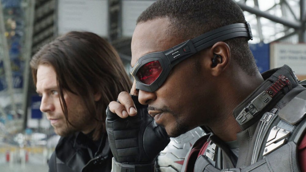 Anthony Mackie and Sebastian Stan as The Falcon and the Winter Soldier