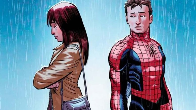 Spider-Man and MJ breakup in the rain