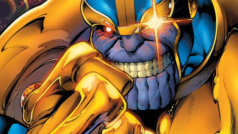 the cover of Avengers Assemble #7 with Thanos