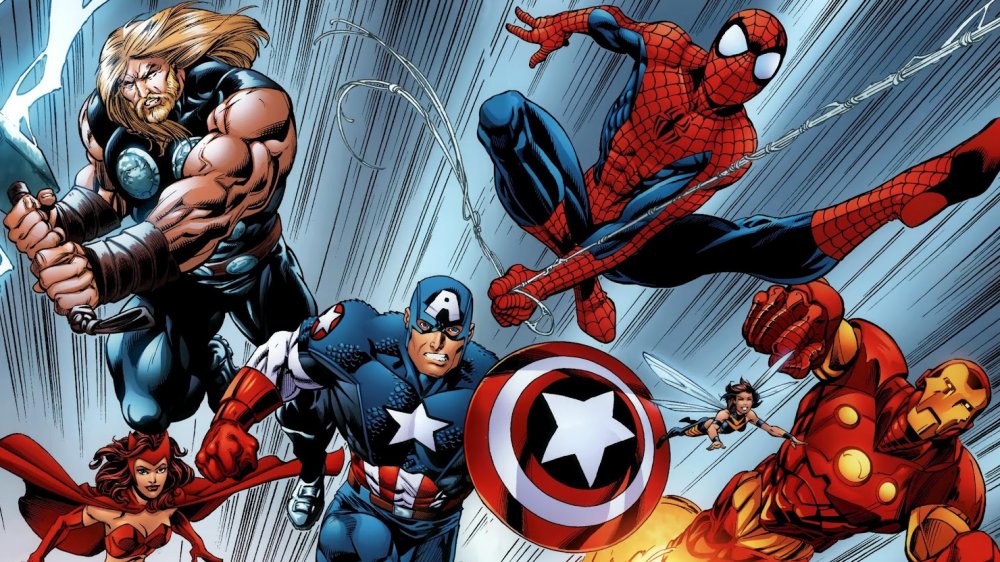 a comics panel of the Avengers