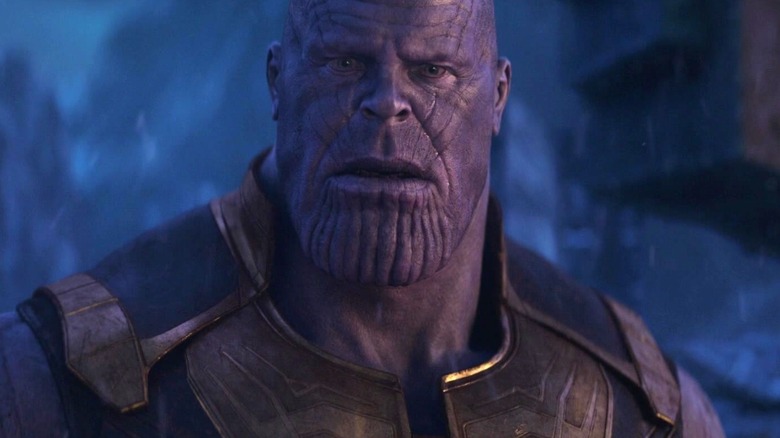Thanos looking sad in Avengers: Infinity War