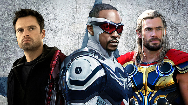 Captain America, Bucky, and Thor