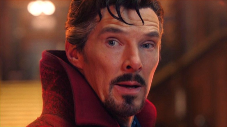 Doctor Strange looking befuddled by something 