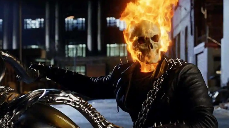 Ghost Rider on his bike