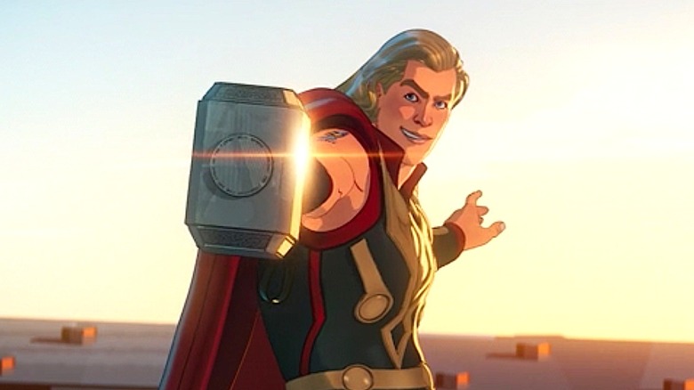 Thor holding Mjolnir