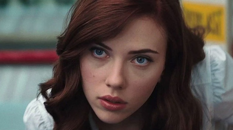 Natasha Romanoff looks intense