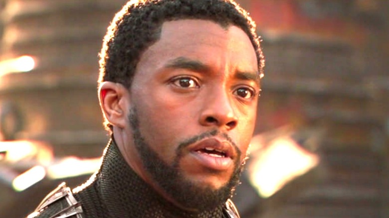 Chadwick Boseman as T'Challa in Black Panther