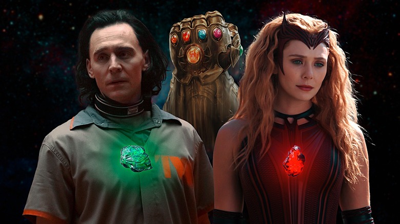 Loki and Scarlet Witch with Infinity Stones