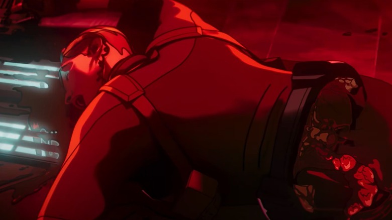 John Walker dead on the floor in Marvel Zombies
