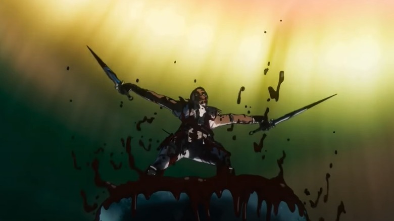 Valkyrie kills zombie Janet in Marvel Zombies