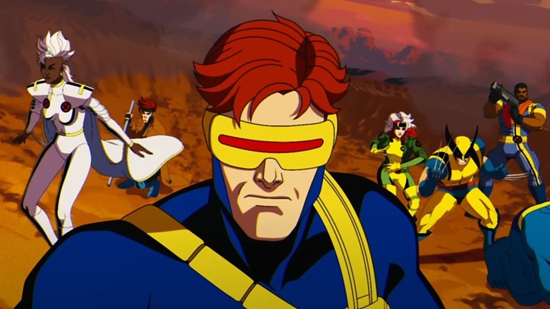 Cyclops and X-Men in desert
