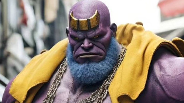 Thanos in the style of One Piece