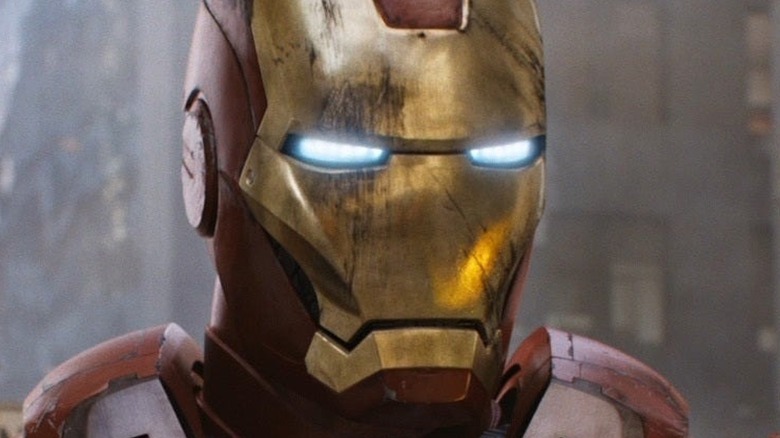 Iron Man staring ahead