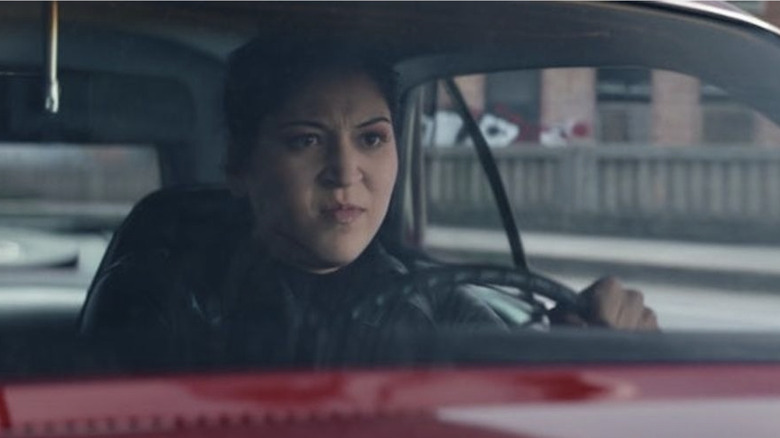 Alaqua Cox as Echo driving in Hawkeye